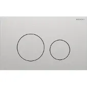 Geberit Sigma40 bedieningsplaat - 2-toets spoeling - extra dun - ronde knoppen - RVS - geborsteld RVS 115.628.FW.1