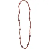 Behave – Ketting – Hout – Warme tinten – Boho-chic – 88 cm