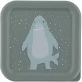 Trixie Set van 3 snackdoosjes - Mr. Shark - 3-delige Snackbox - Makkelijk te openen - Ideaal voor kinderen