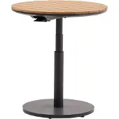 AVH-Collectie San Sebastian bijzettafel 59xH45-65 cm rond aluminium antraciet teak blad