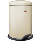 Wesco 116 (Alpha) Prullenbak | Pedaalemmer | 13 Liter | Metaal - Amandel | Vuilnisbak - Made in Germany
