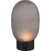 TRIO FACETTE - Tafellamp - Rookkleur - incl. 1x SMD 1,5 W - 4-stappen TOUCH - USB-aansluiting - Oplaadbaar - Snoerloos