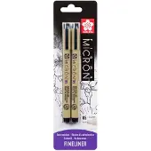 Sakura Blisterkaart Pigma Micron 05 0,45 Mm Zwart, 2 Stuks