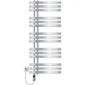 LuxeBath elektrische badkamer radiator Ijzer EN 500x1200 mm chroom met verwarmingselement 1200W thermostaat digitaal display handdoekradiator elektrische handdoekwarmer paneelradiator design radiator