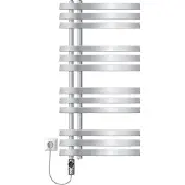 LuxeBath elektrische badkamer radiator Ijzer EM 500x1000mm chroom met verwarmingselement 600W thermostaat digitaal display, handdoekradiator elektrische handdoekwarmer paneelradiator design radiator