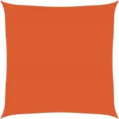 vidaXL Zonnezeil 160 g/m² vierkant 4x4 m HDPE oranje