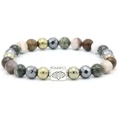 Karma armband heren 86977 Downfall Silver Logo Hexagon (LENGTE 18-20cm)