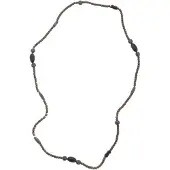 Behave – Donkerbruine kralenketting – Bohemian chic – 88 cm