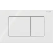 Geberit drukplaat sigma 40, 2-toets square glas wit