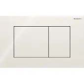 Geberit Sigma40 bedieningsplaat - 2-toets spoeling - extra dun - vierkante knoppen - glas - glans zandgrijs (beige) 115.629.JL.1