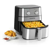 Klarstein AeroVital heteluchtfriteuse 1700W 5,4 liter timer rvs zilver