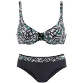 LASCANA Bikini zwart / wit