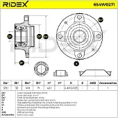 RIDEX 654W0271 Wiellagerset