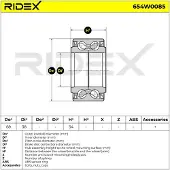 RIDEX 654W0085 Wiellagerset