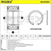 RIDEX 654W0312 Wiellagerset