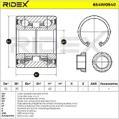 RIDEX 654W0540 Wiellagerset