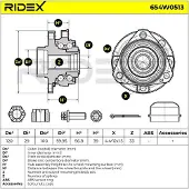 RIDEX 654W0513 Wiellagerset