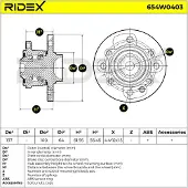 RIDEX 654W0403 Wiellagerset