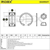 RIDEX 654W0417 Wiellagerset