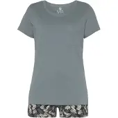 Vivance Korte pyjama 'Dreams' beige / groen / zwart