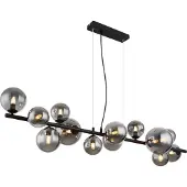Globo Lighting Design hanglamp Riha zwart met smoke glas