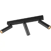 TRIO Slanke plafondspot Ambala 3x led - zwart