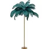 Kare Design vloerlamp Feather Palm, messing / goud, Woon-/ Eetkamer, metaal, Design, vloerlamp