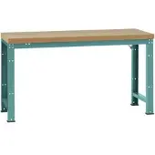 Manuflex werkbank Profi standaard, Tafelblad kunststof B 1250 x D 700, waterblauw