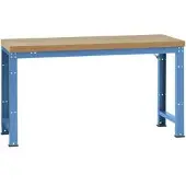 Manuflex werkbank Profi standaard, Tafelblad kunststof B 1250 x D 700, lichtblauw