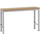 Manuflex werkbank Profi speciaal, tafelblad kunststof, 2000 x 700 mm, aluminium zilver