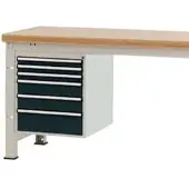 Manuflex onderbouw met schuifladen, voor werkbank Profi diepte 700 mm, antraciet