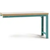 Manuflex aanbouw-werkbank Profi standaard, tafelblad kunststof, 2000 x 700 mm, waterblauw