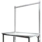 Manuflex Opbouwframe, Basistafel STANDAARD werktafel-/werkbanksysteem UNIVERSAL/PROFI, 2000 mm, aluminium zilver