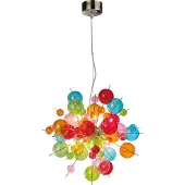 Näve Glazen hanglamp AURINIA, dimbaar, multicolor, Woon-/ Eetkamer, Glas, Jong wonen, hanglamp