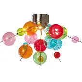Näve Plafondlamp AURINIA, dimbaar, multicolor, Woon-/ Eetkamer, Glas, Jong wonen, plafondlamp