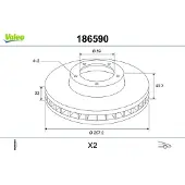 Valeo 186590 Remschijf