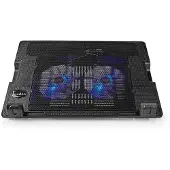 Nedis notebook stand, aantal fans: 2 Voeding via USB | Aantal hoeken: 4 | 18 " | 1200 rpm | LED