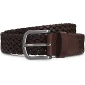 BOSS Geweven leren riem Maat 95