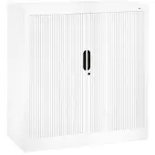 C+P Omnispace rolluikkast, 2 OH, afsluitbaar, B 1000 x D 420 x H 1030 mm, staal/kunststof, verkeerswit