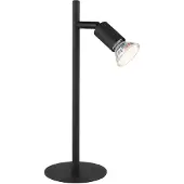 Globo Tafellamp zwart bureaulamp leeslamp bedlamp zwenkbare spot, metaal, GU10 fitting, LxBxH 14,5x11x30 cm