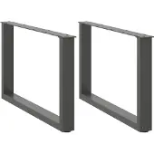 vidaXL Salontafelpoten 2 st U-vormig 60x(42-43) cm staal antraciet