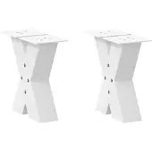 vidaXL Salontafelpoten 2 st X-vormig 30x(30-31) cm staal wit