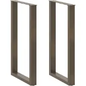 vidaXL Bartafelpoten 2 st U-vormig 60x(100-101) cm staal naturel