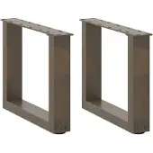 vidaXL Salontafelpoten 2 st U-vormig 40x(30-31) cm staal naturel
