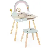 Janod - Unicorn - Houten kappers tafel met accessoires