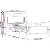 vidaXL Bedframe zonder matras, Sonoma-eikenhout, 107x203 cm, houtvezel