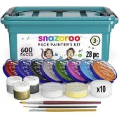 Snazaroo 1172250 Professioneel Face Painting Kit – Compleet Gezichtsschilderingsset voor Scholen, Feesten & Partijen – Huidvriendelijk, Waterbasis & Inclusief Glitter