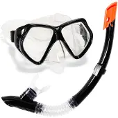 Atlantis Andros Combo - Snorkelset - Duikbril - Snorkel - Volwassenen - Zwart