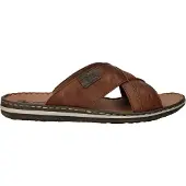 Rieker Slippers bruin Leer Maat 44
