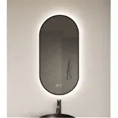 Gliss Design Aura badkamer spiegel mat zwart 50x100 cm